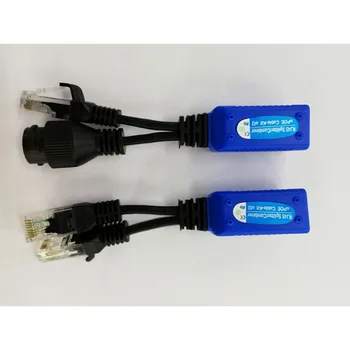 1pair RJ45 splitter combiner uPOE kabel, dva POE fotoaparat uporabljate eno neto kabla POE Adapter Kabel Konektorji Pasivni Napajalni Kabel