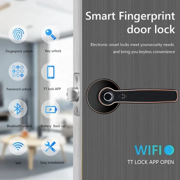 Smart Lock Biometrični čitalnik Prstnih Vrata Kodo za Zaklepanje Telefona APLIKACIJO Bluetooth, združljiva Eno časovno kodo Dinamično kodo za Odklepanje