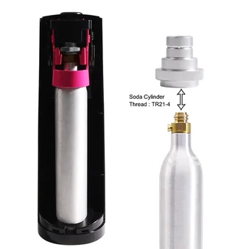 Hitro Adapter za CO2 Soda Vode Sparkler DUO, Tank Posode za Konverzijo za Kavstična Soda Stream Stroj, Silver