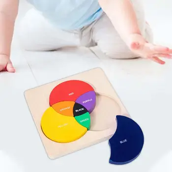 Tri Barvne Sestavljanke Bloki Predšolskih Barva Igre za Toddlers Otroci Fantje Dekleta Starost 3+ Otrok, Tri Osnovne Barve Odbor