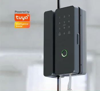 Novo Tuya WiFi smart security aluminijeve zlitine prstnih Stekla zaklepanje vrat digitalni elektronski Drsna vrata zaklepanje