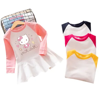Kawaii Sanrio Anime Srčkan Hello Kitty Otroci Obleko Risanka Dekleta Princesa Obleko Otroške Obleke Dekle, Otroci, Oblačila Darilo Za Rojstni Dan