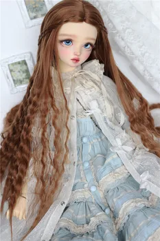 BJD.DD lasuljo, ki je Primerna za 1/3 &1/4 velikost lutka visoko temperaturo svile srednje split pletenic dolge kodraste lase bjd lutka dodatki