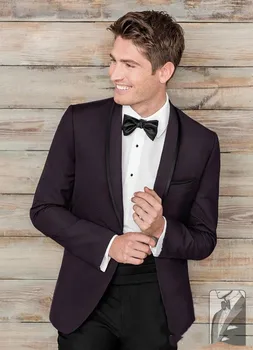 burgundy-groom-tuxedos-shawl-lapel-men-wedding-tuxedo-fashion-men-jacket-blazer-men-prom-suit-custom-made(jacket+pants+tie)terno