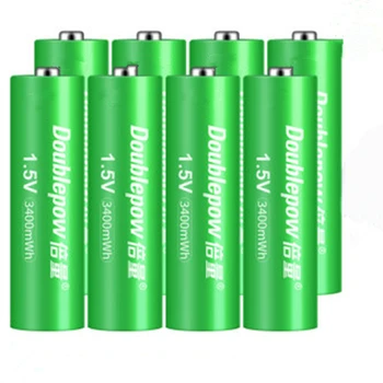 8pcs/veliko Veliko zmogljivosti 1,5 v 3400mWh AA baterija za ponovno polnjenje Litij baterija hitro napolnjena z AA AAA smart USB polnilnik