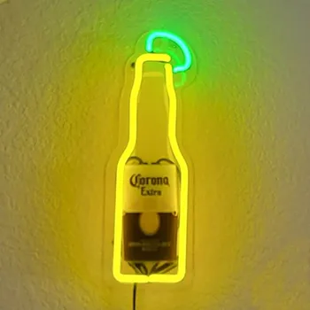 Corona Dodatno Steklenico Neon Pivo Znak Po Meri Ročno Pravi Stekleni Cevi Trgovina Bar Oglaševanje Soba Dekor Prikaz Tiskane Varnostno 6