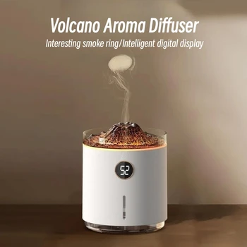 350 ml Vulkan Plamen Ultrazvočni Vlažilnik Zraka Eterično Olje Aromo Difuzor za Domače Dišave Meduze Megle Kajenje Parniki