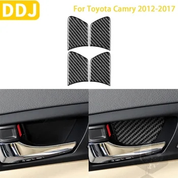 Za Toyota Camry 2012-2017 Azijskih Izdaja Avto Dodatki Iz Ogljikovih Vlaken Notranjosti Notranja Vrata Skledo Trim Nalepke