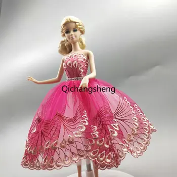 1/6 Hot Pink Balet Obleko Za Barbie Lutka Obleko Za Barbie Obleke Princess Vestidos 11.5