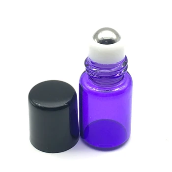 20pcs Parfuma Vzorec 2ml Vijolično-Modra Stekla Roller Steklenico za Eterično Olje se lahko ponovno polnijo Roll Na Steklenico Brezplačna Dostava