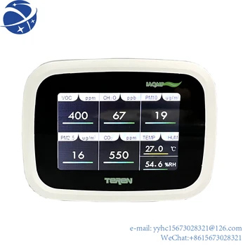 YunYi IAQMP Barvni Zaslon Kakovost Zraka v Zaprtih 7 v 1(VOC/CH2O/PM2.5/PM10/T/RH) Detektor