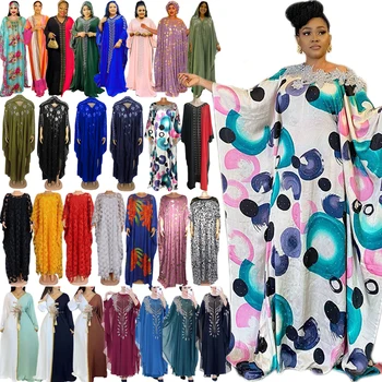 Afriške Obleke za Ženske Tradicionalna Oblačila Boubou Haljo Dubaj tam kaftan Afriki Dashiki arabski Obleke Muslimansko Obleko Eid Abaya Caftan