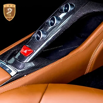 Celotno Suho Ogljikovih Vlaken Notranje zadeve Centralni Nadzor Pokrov so Primerni Za Ferrari 488 GTB Notranja Oprema