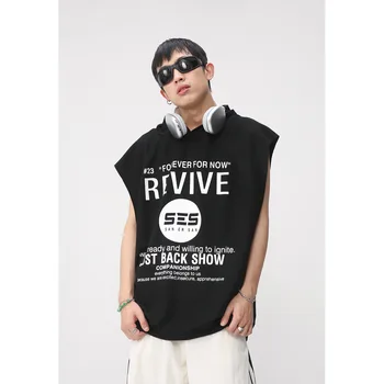 Moški hip-hop priložnostne moda za moške High Street Retro Ulica oblačila majica s kratkimi rokavi jakno Harajuku Retro