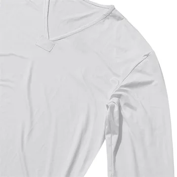 Moški Trdno Dolg Rokav T-Majice Proti-Vrat Etnične Slog Priložnostne Basic Majica Pomlad Padec Moda Svoboden Vrhovi