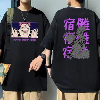 Japonski Anime Jujutsu Kaisen Itadori Yuji Ryomen Sukuna Grafični Tshirt za Moške Ulične Moški Manga T-majice Moške Prevelik Tees