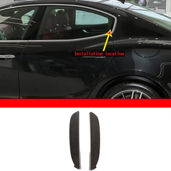 Za 2014-2021 Maserati Ghibli zunanjost podrobnosti vrat C-steber dekoracijo nalepke pravi ogljikovih vlaken car dekoracija dodatna oprema