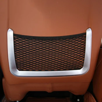Avto Zadaj Zadnji Sedež Neto Vrečko Okvir Pokrova Trim Fit Za Maserati Ghibli 2014-2017 Za Levante 2016 Avto Dodatki ABS Chrome 2pcs