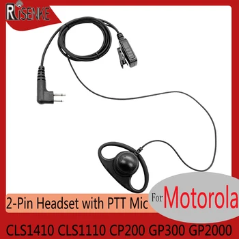 RISENKE-EP450 Slušalka,ki je Združljiv z Motorola,CLS1410,CLS1110,CP200, GP300, GP2000, Walkie Talkie, 2-Pin Slušalke z PG Mic