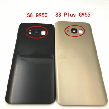 Novo Za Samsung Galaxy S8 Plus G955 G955F Nazaj Stekleni Pokrov Baterije S8 G950 G950F Zadnja Vrata Ohišja z Objektiva