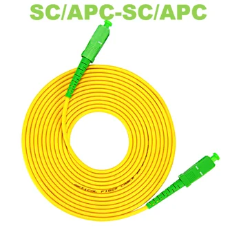 50PCS Skakalec SC APC, da SC APC Single-mode Optični Optični Patch Kabel 3.0 mm PVC G657A SM FTTH Optični Kabel 1M/2M/3M/5M