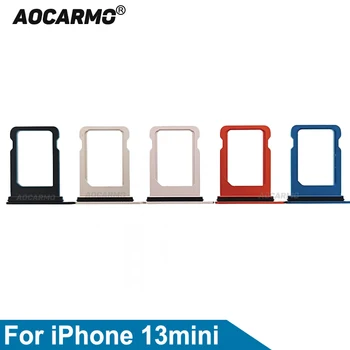 Aocarmo Sim Kartice Za iPhone 13 Mini 13mini Pladenj SIM Reže Imetnik Nadomestni Deli