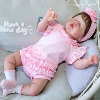 55 CM Končal Lutka Spalna Dekle Alexis Prerojeni Kot Sliko Prerojeni Baby Doll Visoke Kakovosti 3D kože, Pobarvane z Visibile Žile