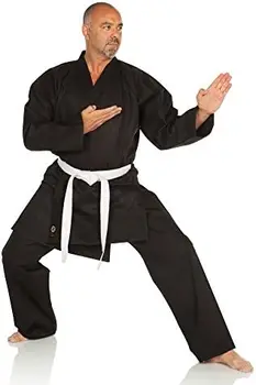 Srednje Teže Karate GI Srednji Borilne veščine Karate Enotna - 9.5 oz Bombaž, Bela Pasu Vključeni
