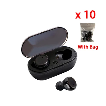 10Pcs Y50 Debelo TWS Brezžične Slušalke Bluetooth Slušalke 5.0 Stereo Slušalke Čepkov z Mikrofonom za Iphone Xiaomi